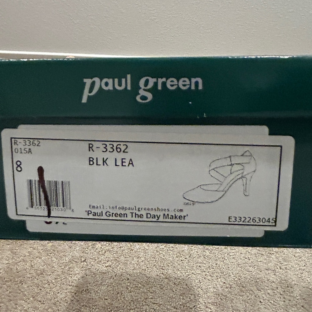 Paul Green Desire d’Orsay Black Leather Pumps sz 8 or 5.5 - Picture 10 of 10